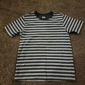 Wonder Nation Boys Blue Striped Crew Neck Short Sleeve Pullover Shirt Size 6/7